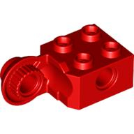 Lego kostka (kostička) 2x2 s dírou (s otvorem), otočný kloub, červená (4225921)